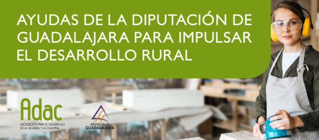 Cartel de Ayudas de la Diputación de Guadalajara para impulsar el desarrollo rural